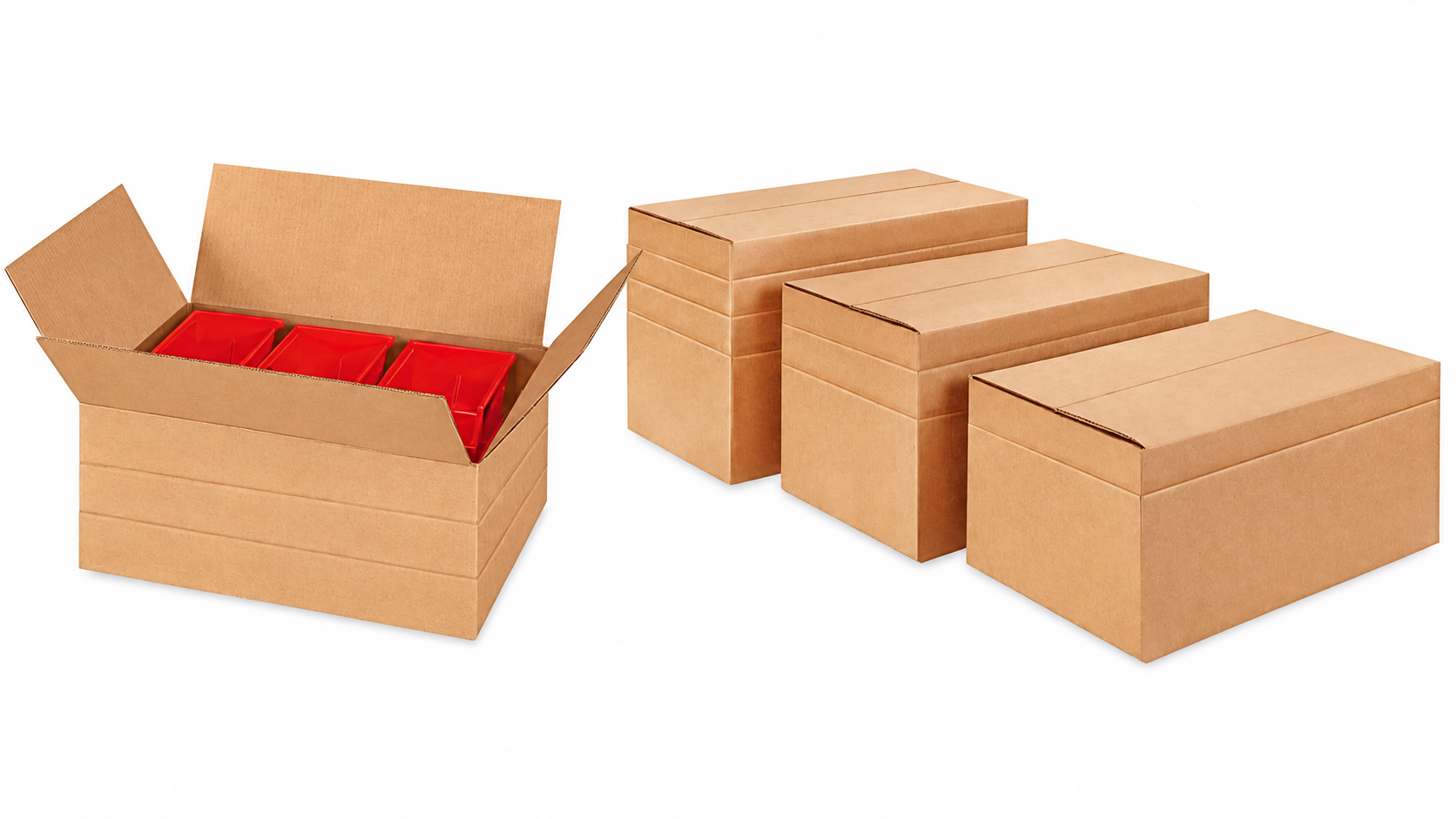 Cajas de cartón corrugado en distintos formatos